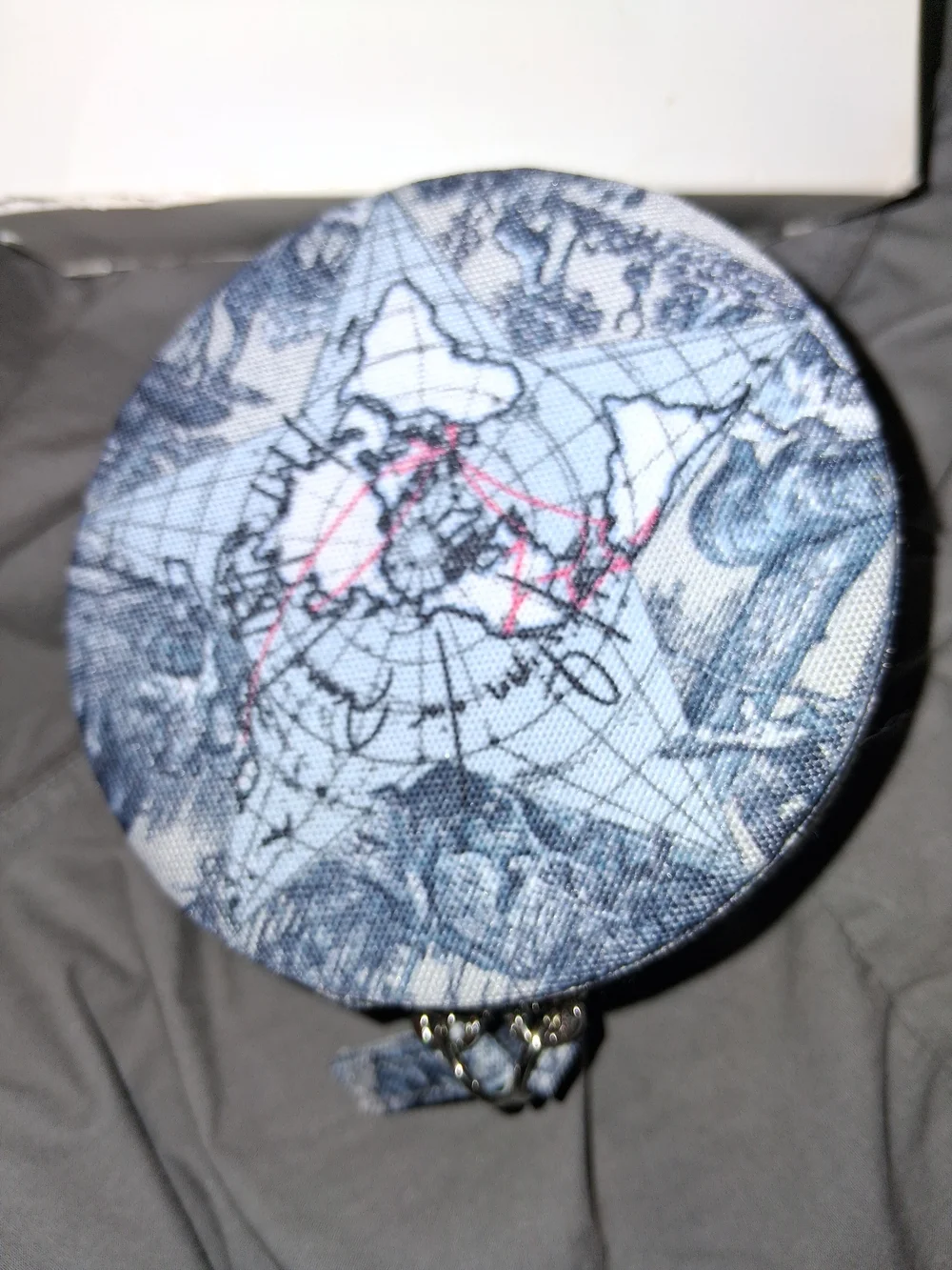 Dior Beauty Round Blue Patterned Jewelry Pouch